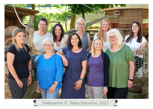 Gruppenfoto: Team des Kindergarten St. Thekla